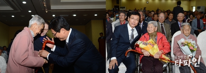 전북 남원시가 '노인의 날' 기념 행사에서 경로효친 및 노인복지발전에 기여한 유공자를 16일 표창했다./남원시 제공