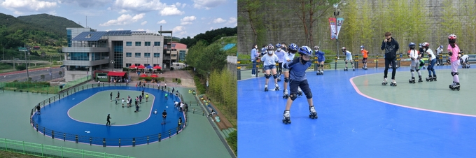 31일 전북 순창군에 따르면 실외 롤러스케이트장이 청소년수련관 부지내에 조성돼 개장행사가 지난 29일 청소년수련관 주관으로 개최됐다고 밝혔다.(순창군 제공)2021.5.31/타파인