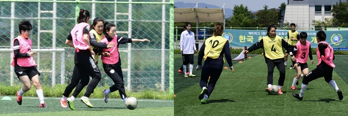 8일 전북 남원시축구협회(회장 박달주)에 따르면 남원시와 남원시체육회가 주최하고, 대한축구협회와 아시아축구연맹(AFC)이 주관하는 B급 지도자 강습회가 지난 2일에 시작해 9일까지 남원 일원에서 진행된다고 밝혔다.(남원시축구협회 제공)2021.6.8/타파인