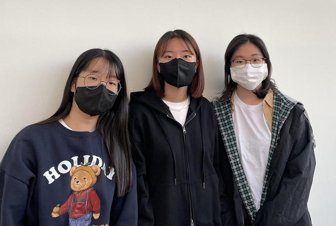 장려상 수상팀 (왼쪽부터 박다은, 박승혜, 박혜인 학생)