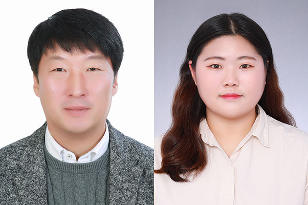 사진 왼쪽은 주용완 교수, 박사과정 박지우씨